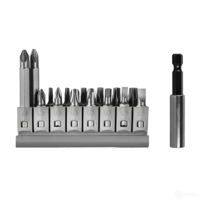 Набор бит ПРАКТИКА "Мастер" 16 шт 25 и 50 мм PH, PZ, HEX SL, TORX держатель 60 (908-221)