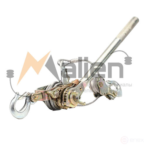Manual lever winch LR-2000 with a block (max. traction force 2 t, cable length 3 m) MALIEN