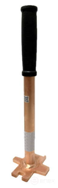 Key for barrel lids, copper-plated 360 mm