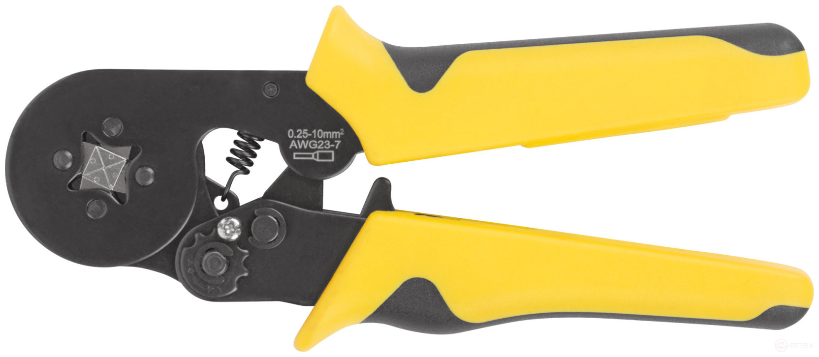 Пресс-клещи для обжима втулочных наконечников 0,25-10 мм, прорезиненные ручки 175 мм блистер