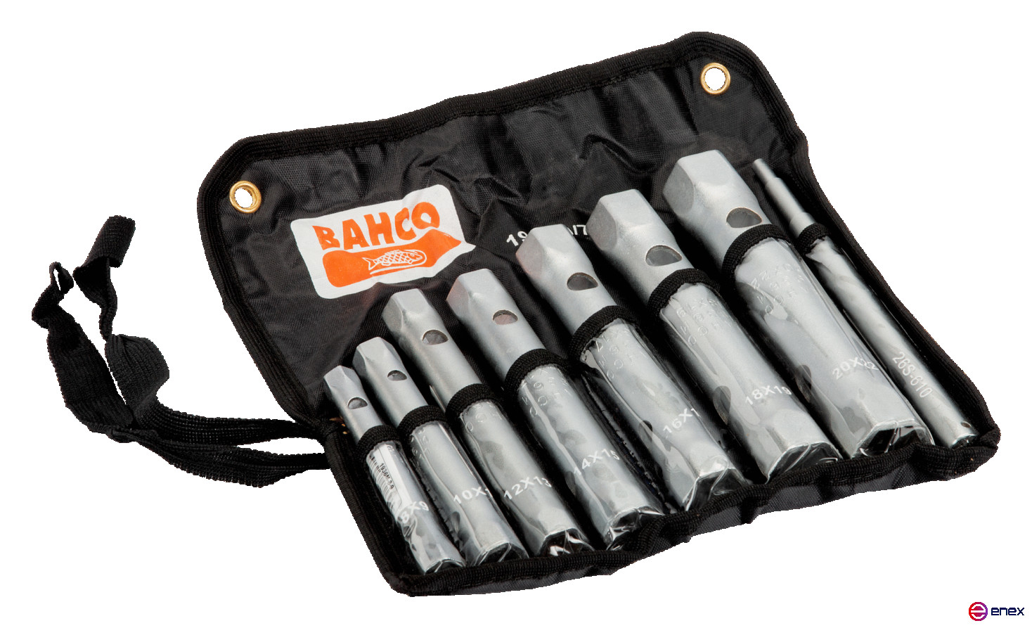 Набор двухсторонних торцевых ключей и ступенчатым воротком, 7 шт