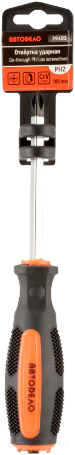 Phillips screwdriver "Avtodor" PH2x100mm (reinforced) kv rod (39403)