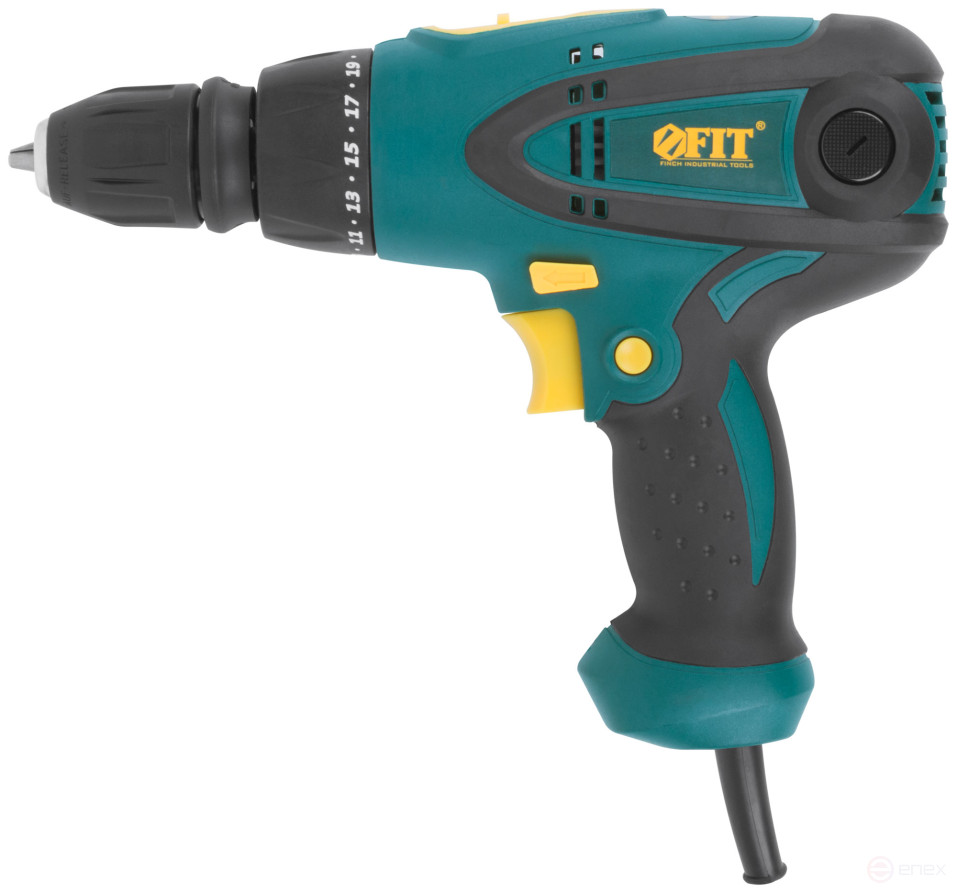 Electric drill-Screwdriver 280 W; 0-350/1100 rpm; BzP 10 mm; cut. incl.; 25 Nm; BS brushes; 1,4 kg; box