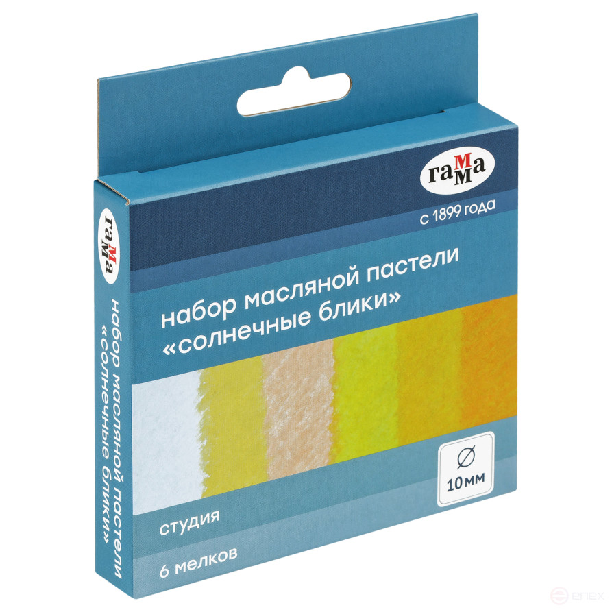 Pastel oil Scale "Studio", "Sun glare", 6 colors, cardboard. package, European weight