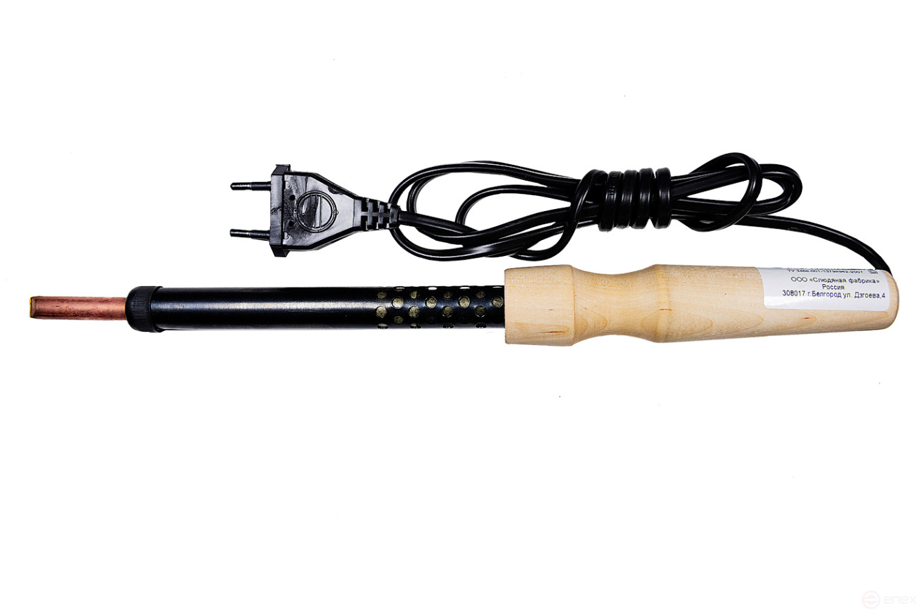 Электропаяльник тип ЭПЦН 65Вт/42В, жало 9 мм, деревянная рукоятка
