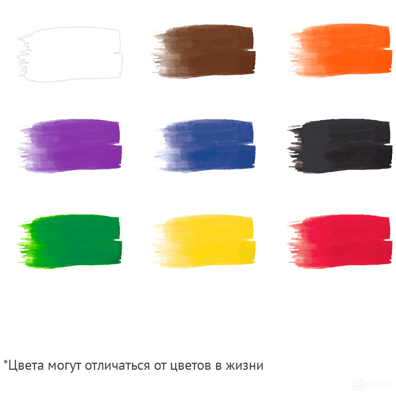 Гуашь Гамма "Пчелка", 09 цветов, 20мл, картон. упаковка