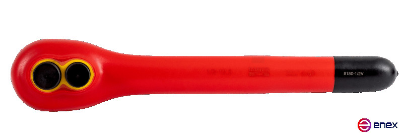 1/2" Reversible handle insulated, with 28 teeth and 13° angle of action
