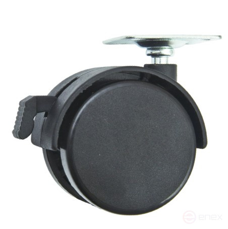 Wheel meb. plast. d50 with a platform with a torm., black AKS