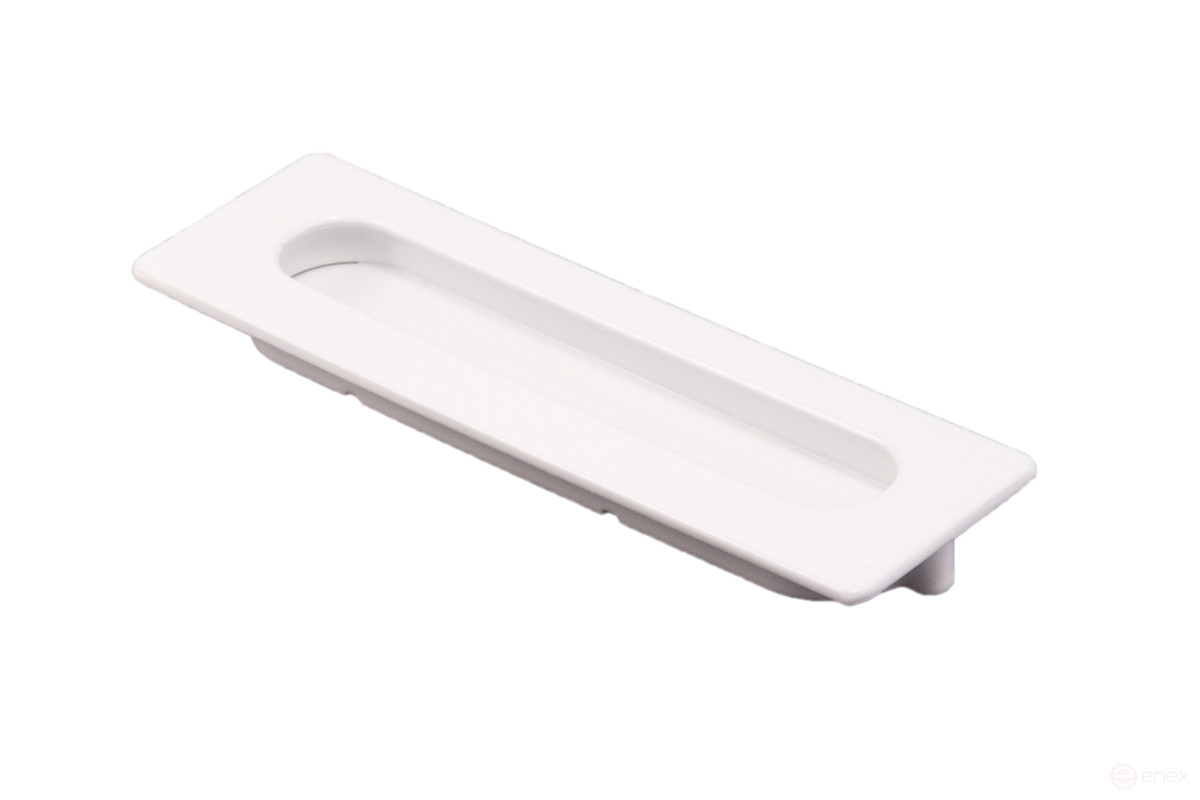 Handle meb. mortise met. ENTRO 128 white, AKS