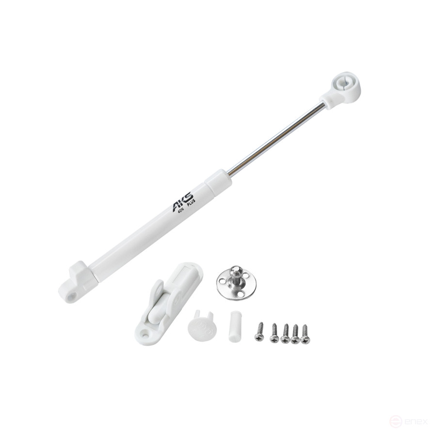 Overhead gas lift 80N with door closer white AKS PLUS