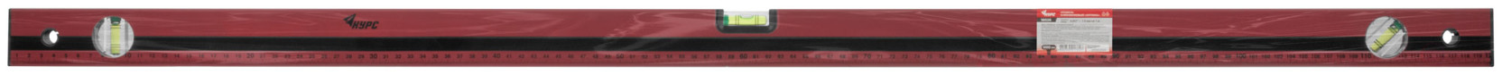 Optima level, 3 eyes, red body, milled working face, 1200 mm scale