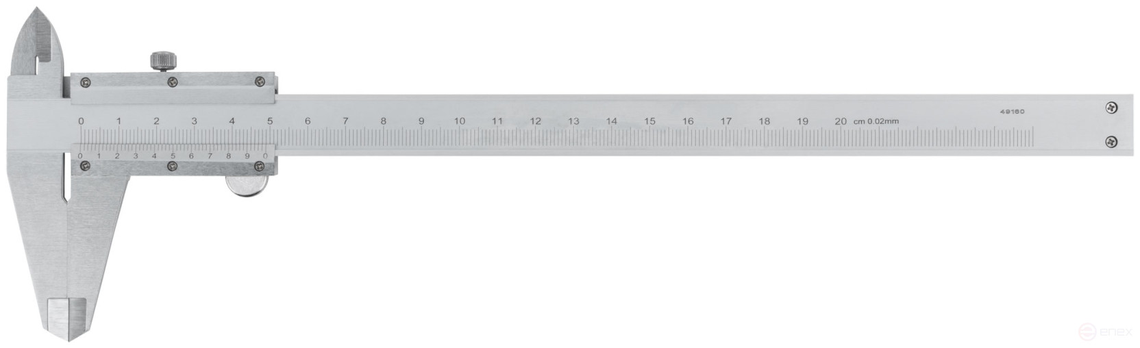 Штангенциркуль металлический нержавеющий 200 мм/ 0,02 мм (пластиковый кейс)