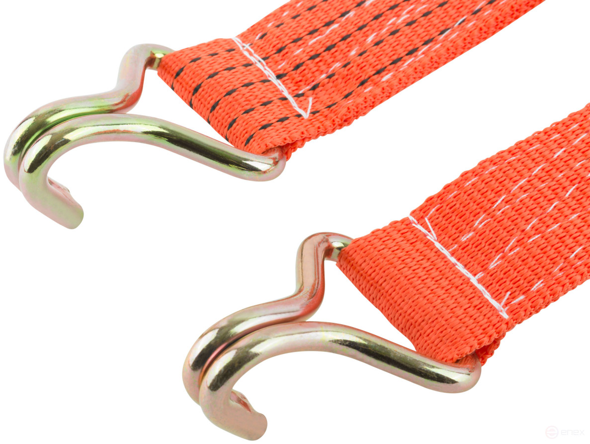 Load fastening strap, ratchet mechanism 196 mm, tape 50 mm x 10 m, 2000 / 4000 kg