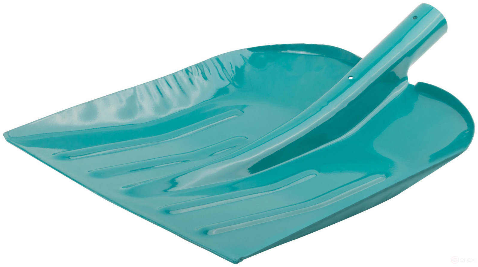 Snow shovel, steel sidewalk shovel without handle 390x456 mm