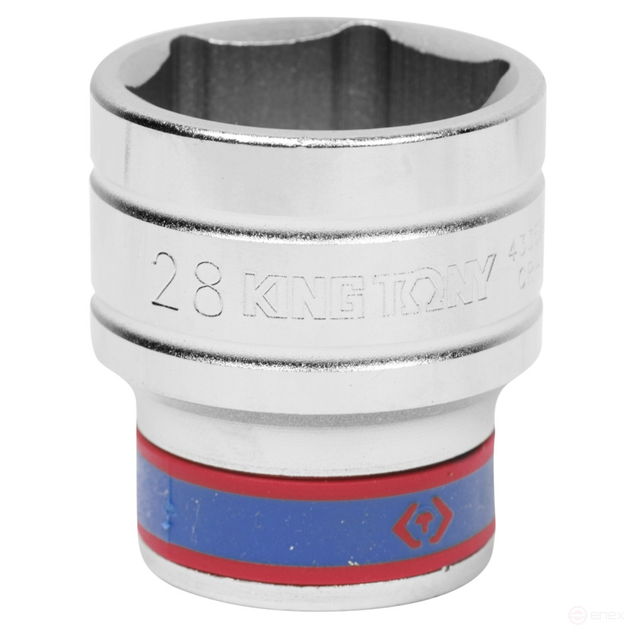 Головка торцевая стандартная шестигранная 1/2", 28 мм KING TONY 433528M