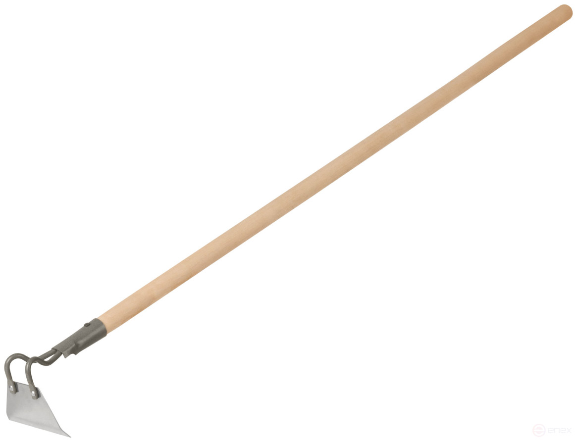Straight hoe 150x80 mm, stainless steel, with wooden handle