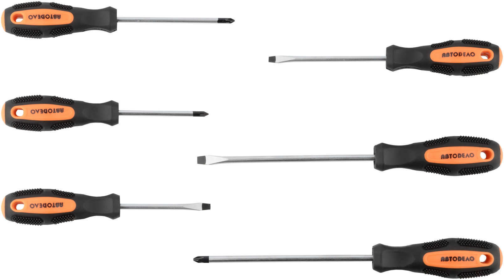 Screwdriver Set (Avtodor) 6pr.(with round rod) (30770)