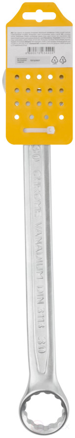 Ключ комбинированный усиленный "Гранд", CrV, холодный штамп 30 мм