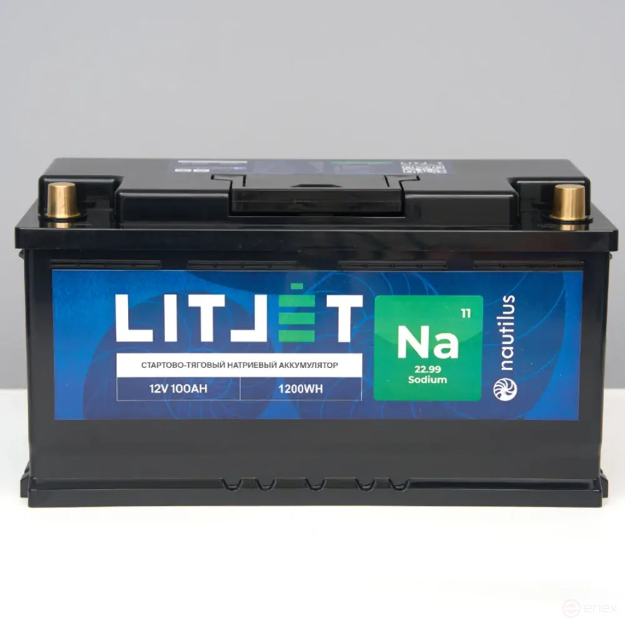 Натриевый аккумулятор стартово/тяговый LITJET Na+ 12V 100Ah 1200Wh 1500CCA