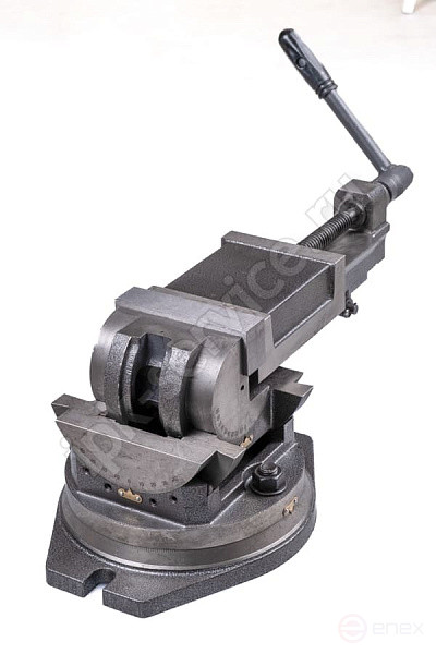 Тиски станочные 125мм глобусные 3-х осевые поворотные Тип 3412 QW125