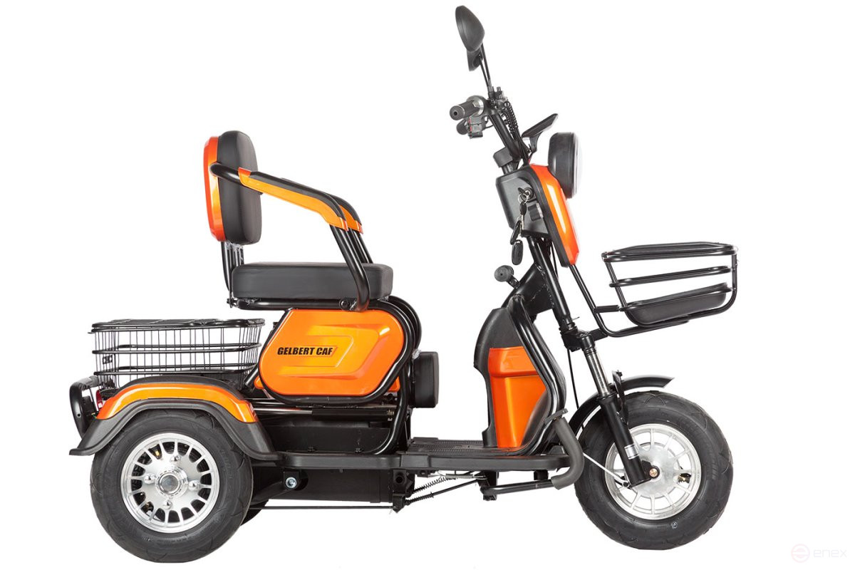 Электротрицикл Rutrike Gelbert Caf 48V/60V 600Вт, черный
