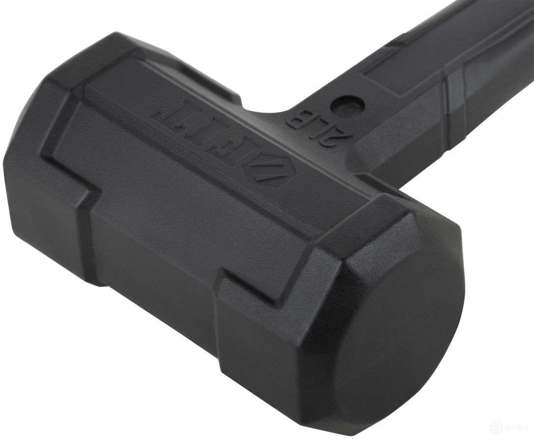 Inertia-free sledgehammer, fiberglass handle with rubberized coating 53 mm, 1 kg