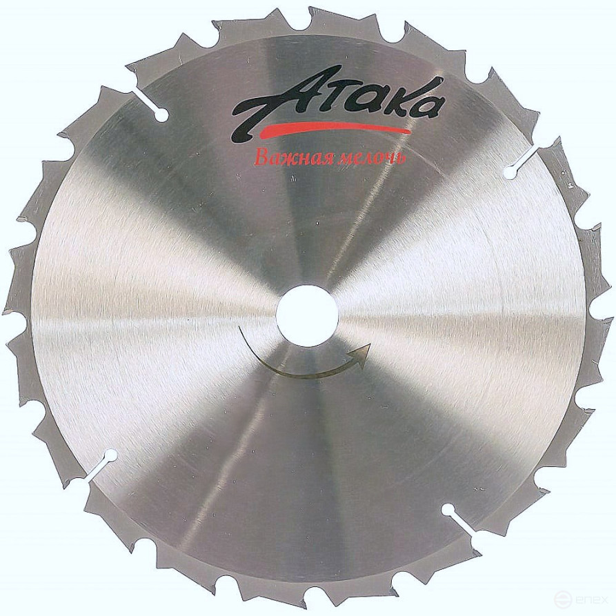 Пильный диск по газобетону и строительному дереву Атака 235*16T*30 быстрый профи