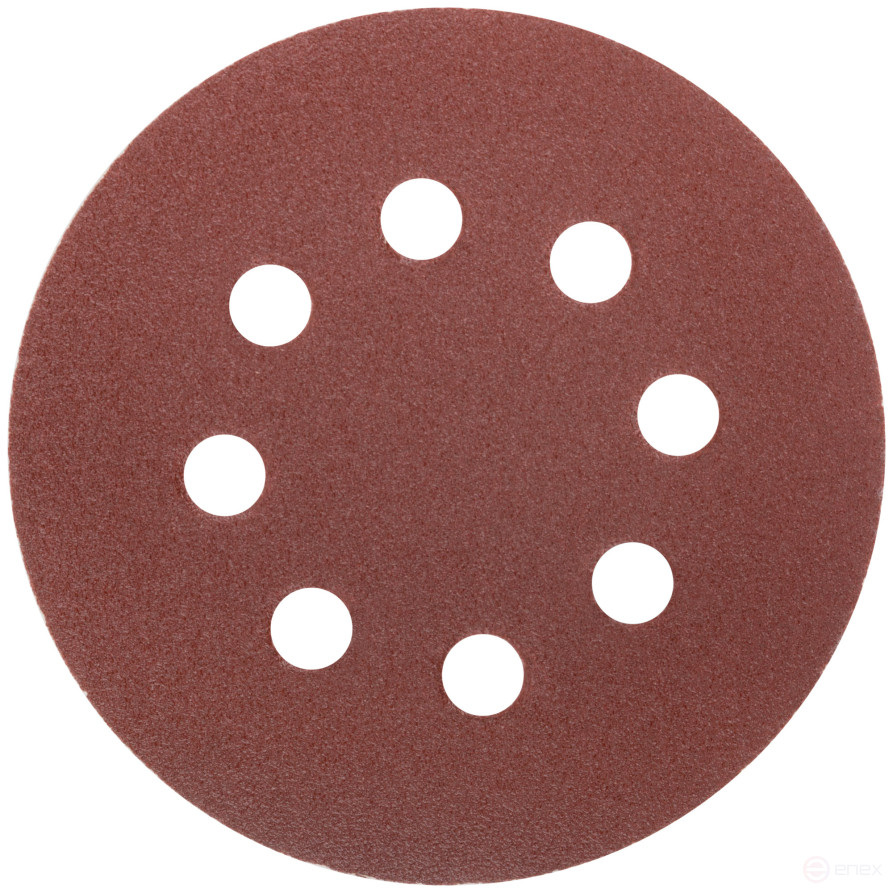 Круги шлифовальные с отверстиями (липучка), алюминий-оксидные, 125 мм, 5 шт. Р 100
