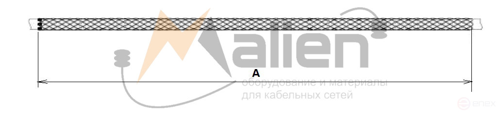 Transit (connecting) cable stocking CT50, 40-50mm, L=2000mm MALIEN