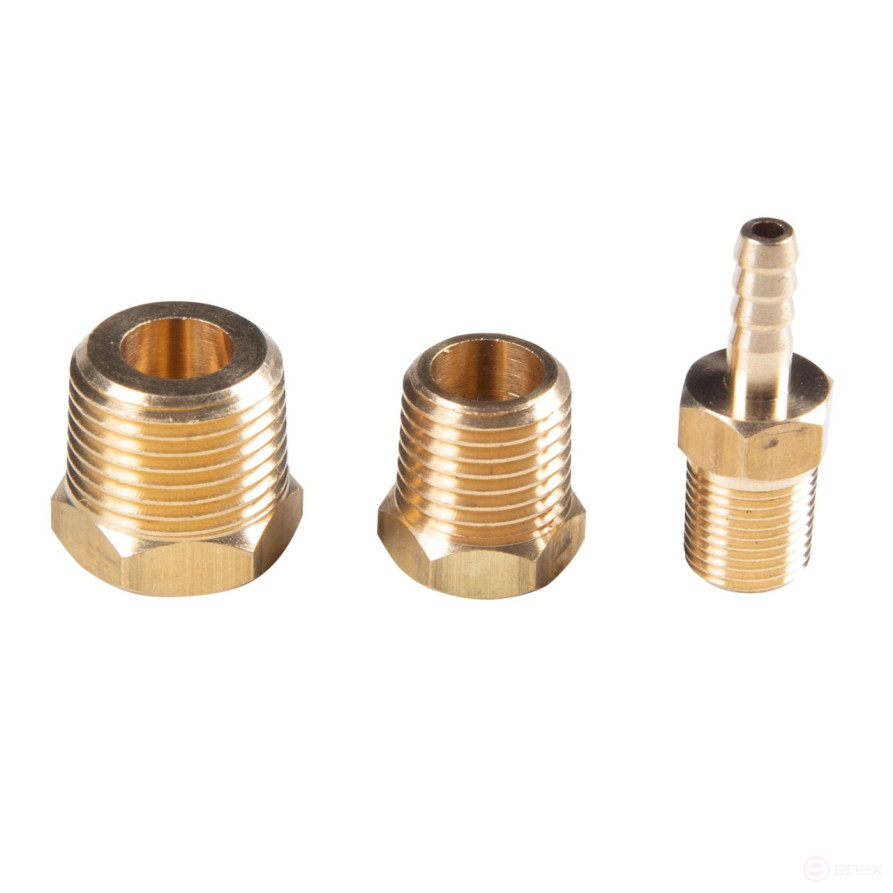 Vacuum gauge, from -0.7 to 0.7 bar, adapter kit, 5 pieces MASTER 120-30003C