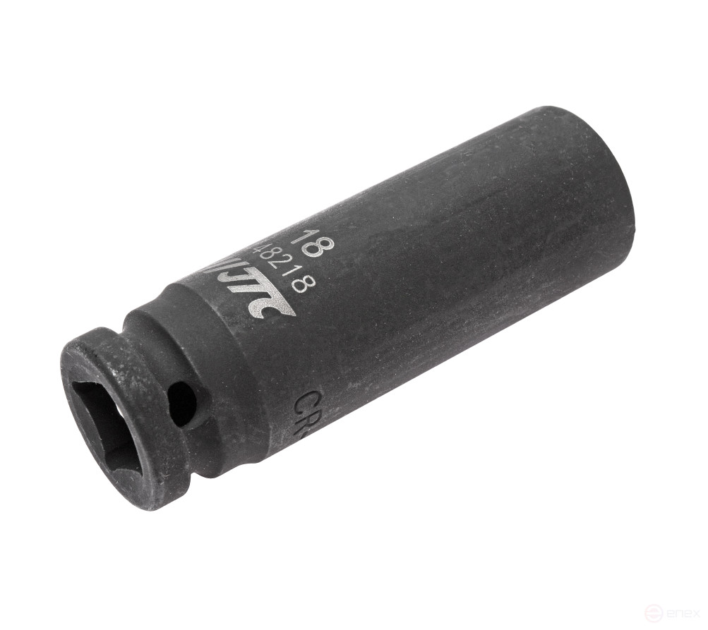 Головка торцевая ударная глубокая 6-гранная 1/2" х 18мм, длина 82мм JTC /1/10/100
