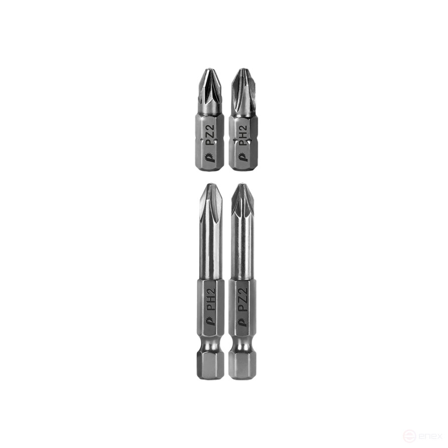Set of PRACTICE "Profi" bits 4 pcs PH2, PZ2 x 25mm, PH2, PZ2 x 50mm, blister (036-544)