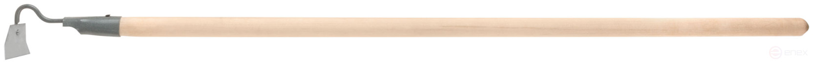 Мотыга прямая 150х50 мм, нержавеющая сталь, с деревянным черенком