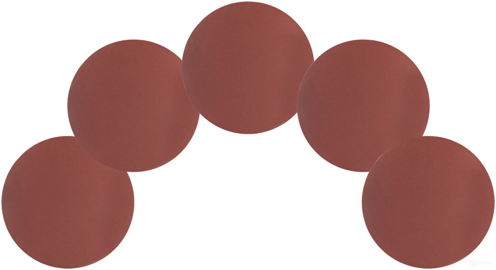 Круги шлифовальные сплошные (липучка), алюминий-оксидные, 125 мм, 5 шт. Р 600