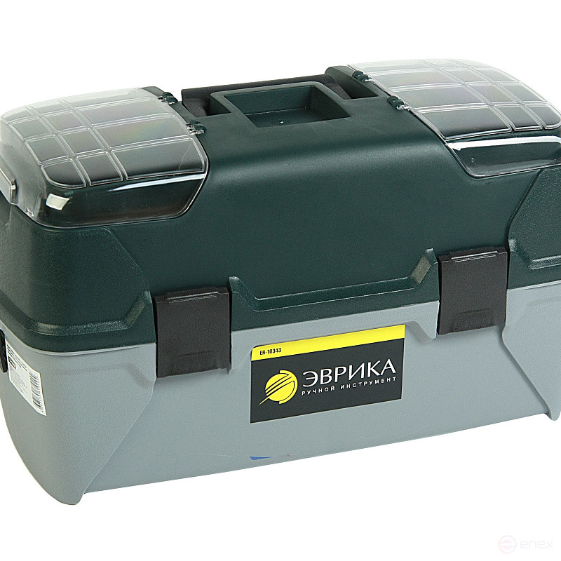 Ящик универсальный ER-10343 с 3 кантилеверами и 2 органайзерами на крышке 550х280х310 мм ЭВРИКА /1/3