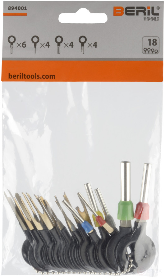 Pinout kit for connectors and contacts 18 pieces BERIL