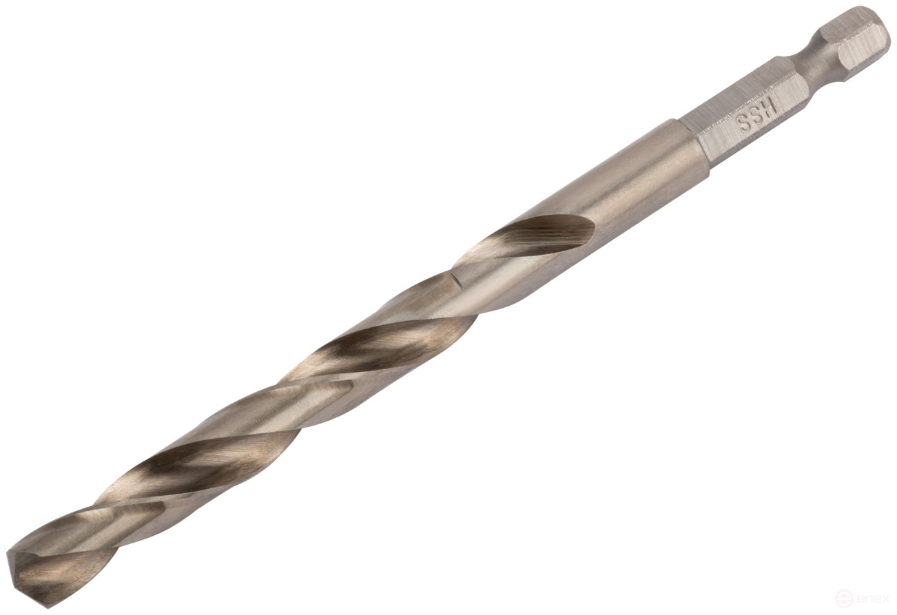 HSS drill bit for metal,polished, U-shank for a bit, ind. packing 8,0 mm