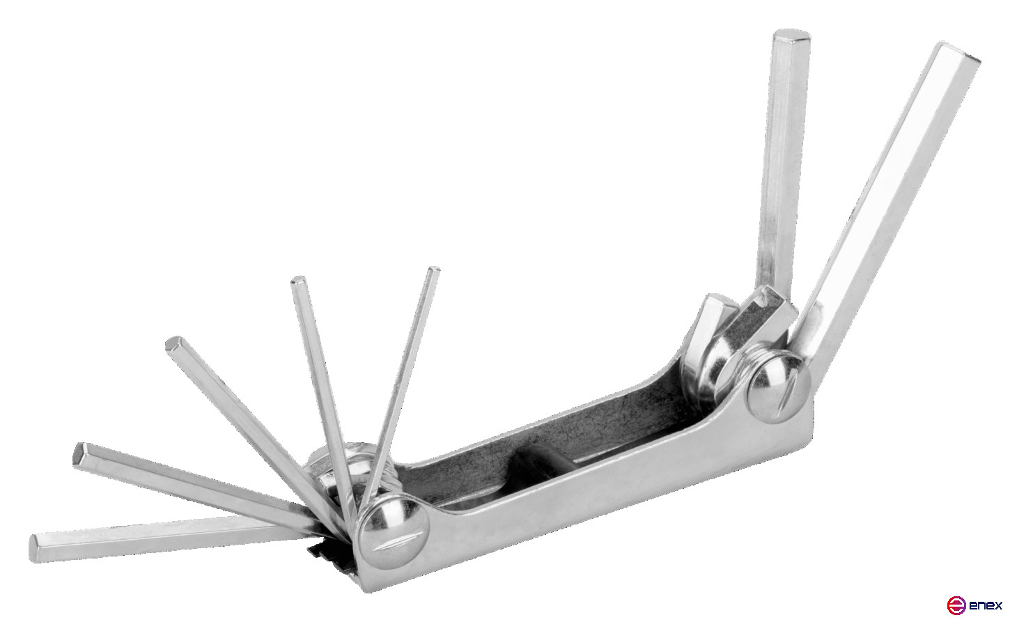 Набор шестигранных складных Г-образных ключей с цинковым покрытием 2,5 - 10 мм, 7 шт