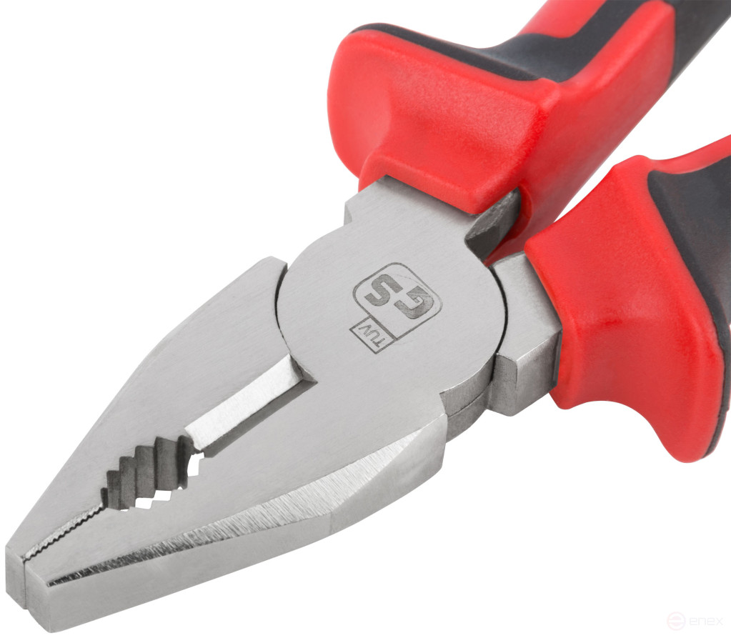 Плоскогубцы комбинированные "Тренд", двухцветные прорезиненные ручки, хром-никелевое покрытие 200 мм