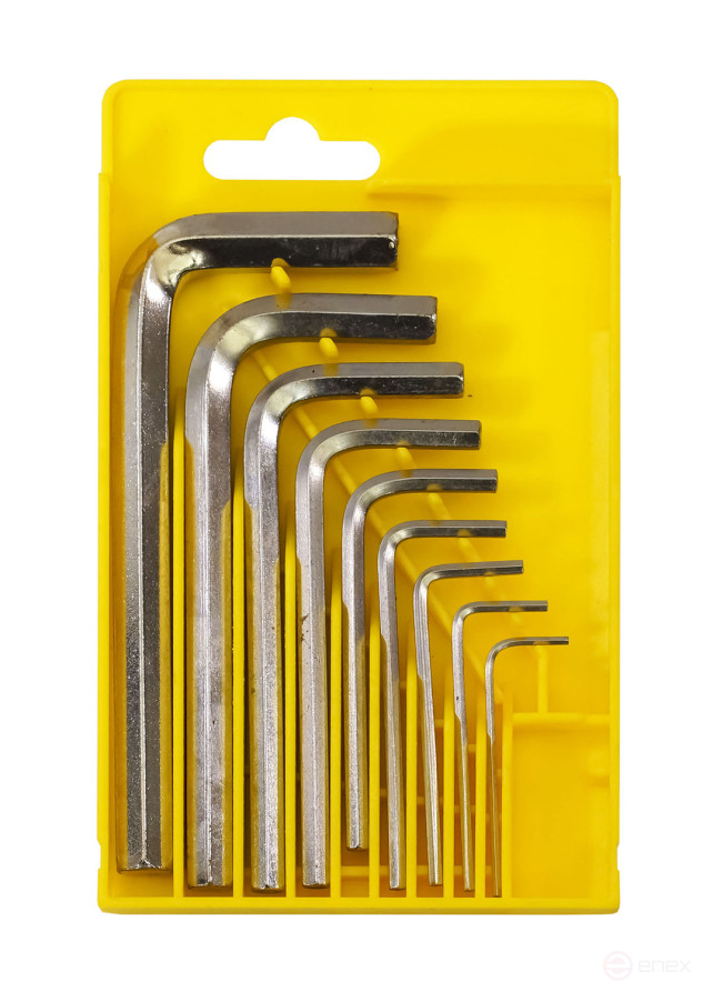 Hexagon set, 9 pieces, plastic case