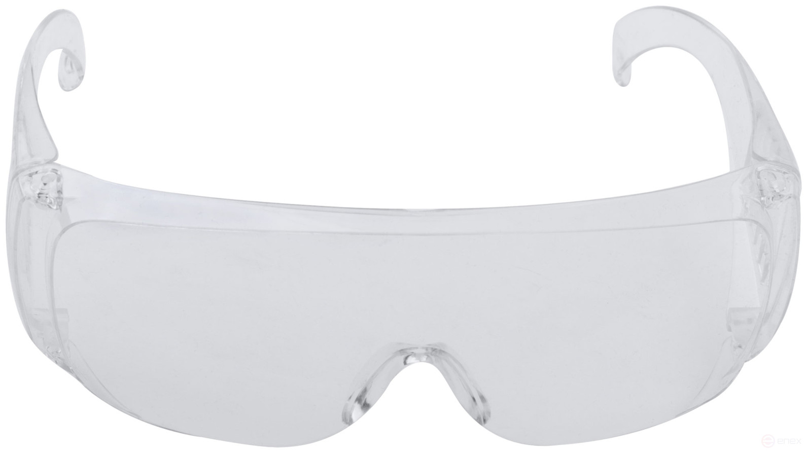 Safety glasses with transparent arches