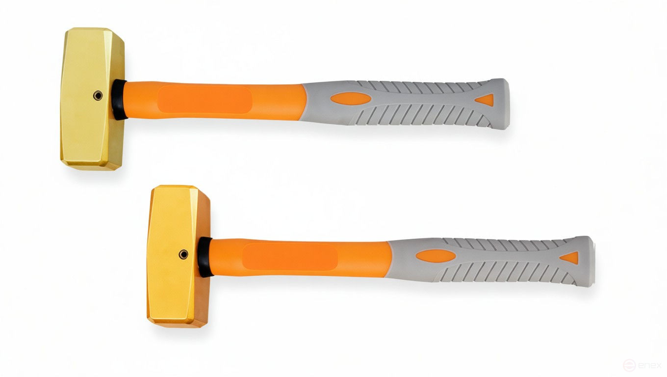 Blunt-nosed sledgehammer (German type) 0.5 kg BeCu handle fibreglass intrinsically safe 191C-1002, HORTZ