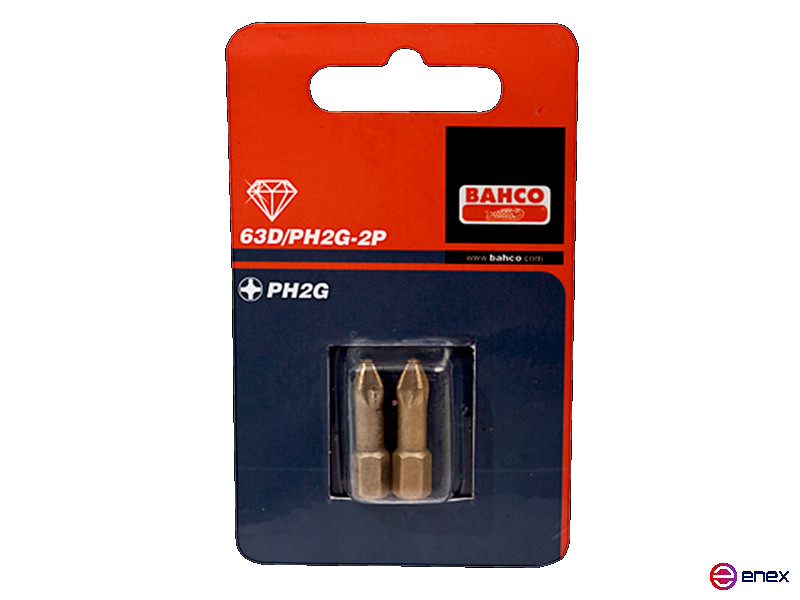 2X Биты под винты Phillips Diamond PH2G 25 мм 1/4 с алмазным покрытием