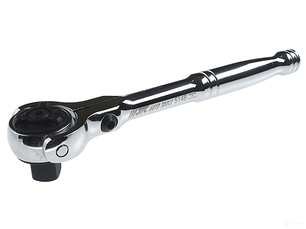 Ключ трещотка 3/8" 72 зуба 146мм шарнирный металлическая рукоятка JTC