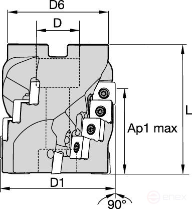 Фреза 50A3RS90SD12L32