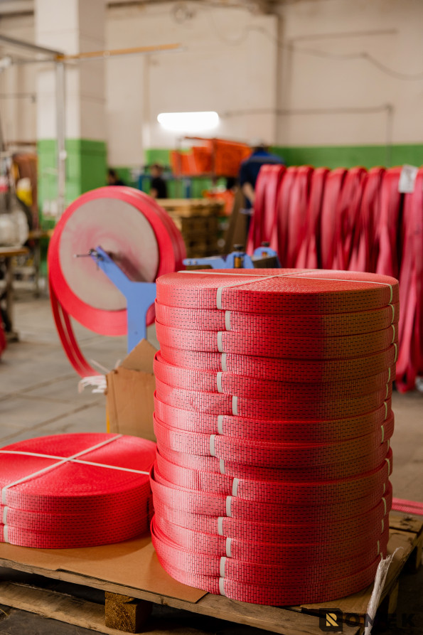 Belt tie tape 50 mm / 3000 DAN (red), 100m