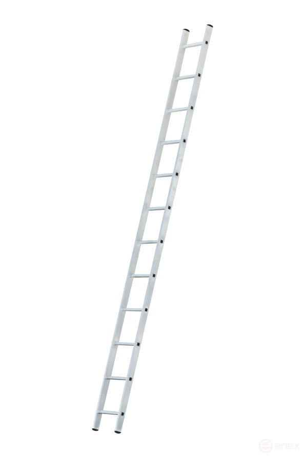 Single-section aluminum ladder with 12 steps AL 1x12 P70