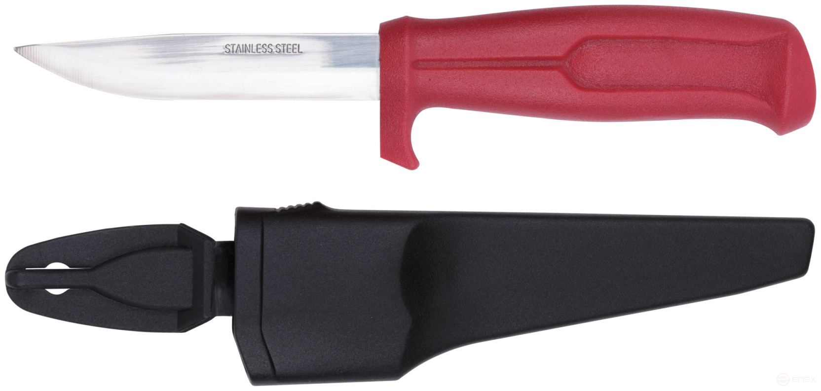 Construction knife, stainless steel, plastic handle, blade length 100 mm