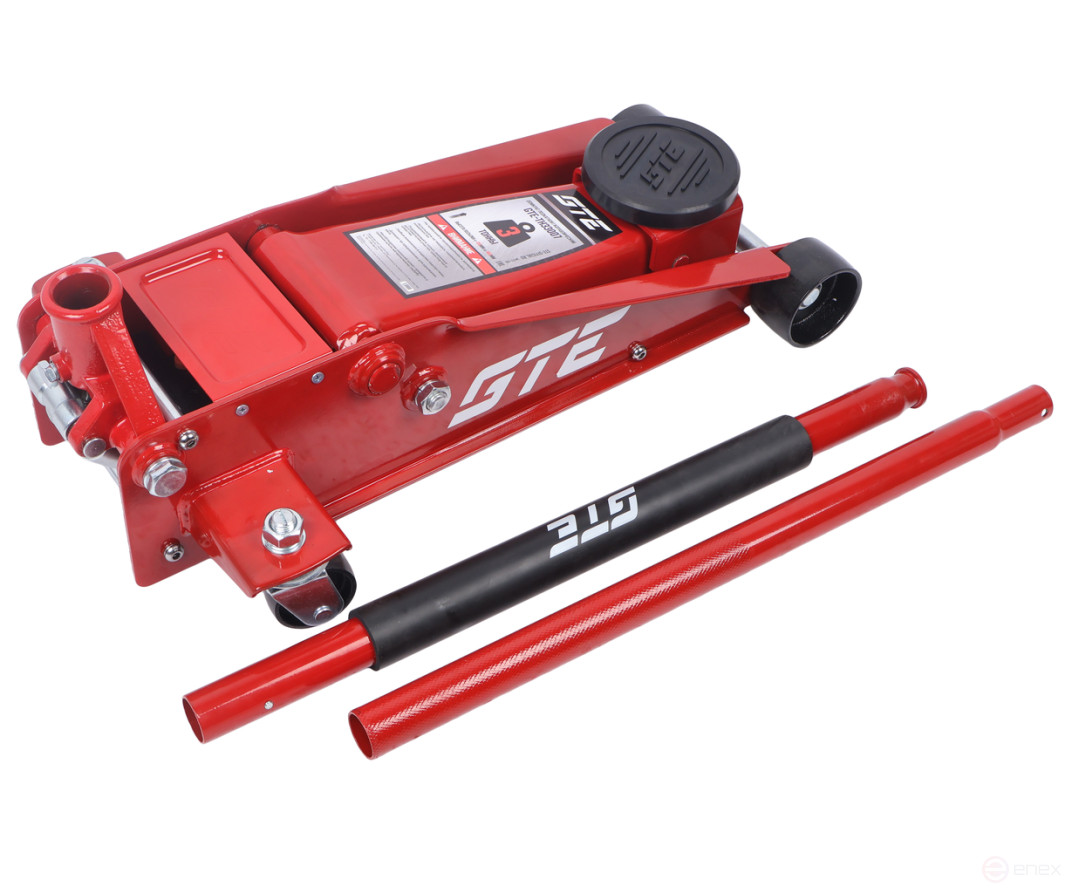 Домкрат подкатной 3т 130-460мм двухпоршневой GTE