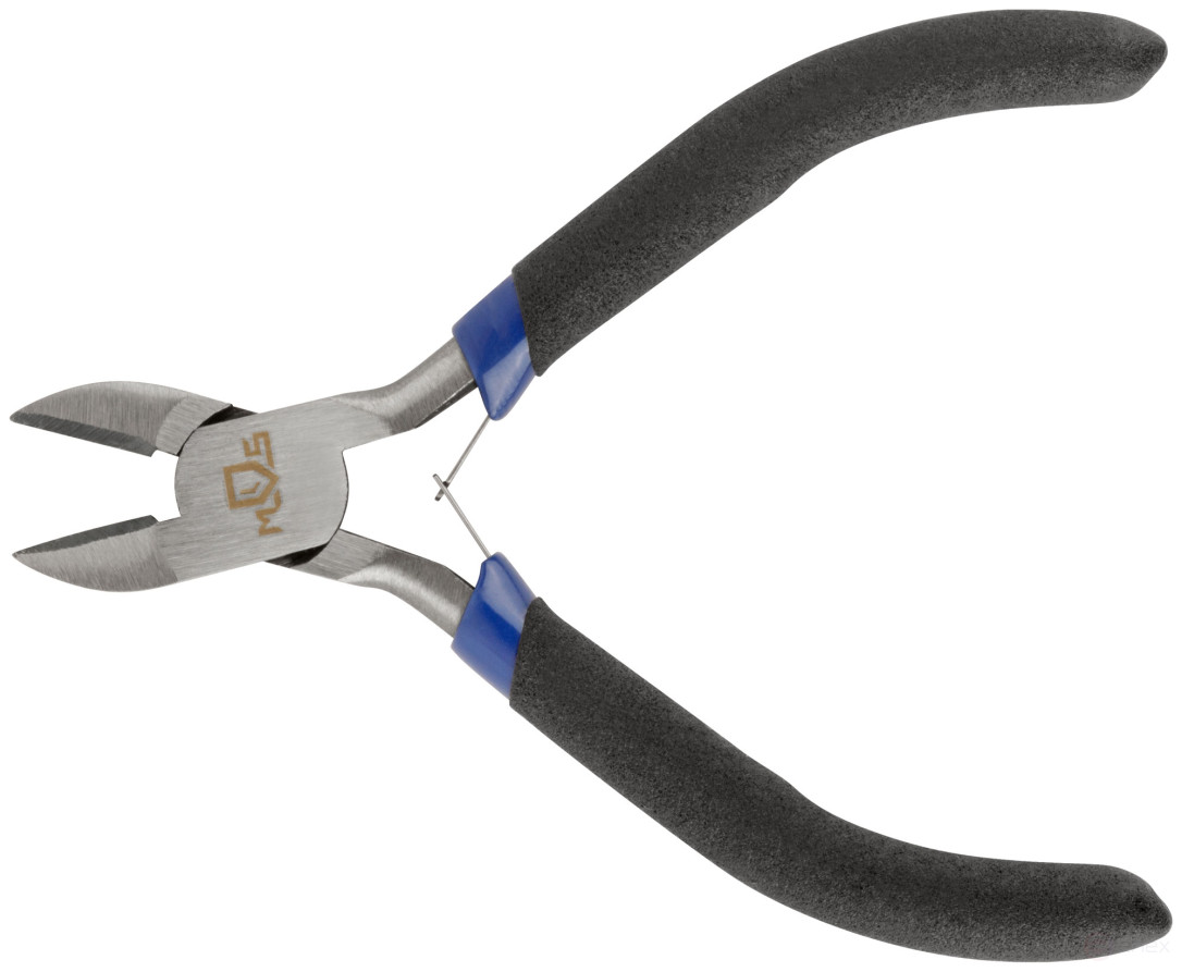 Mini side cutters, blue handles 110 mm
